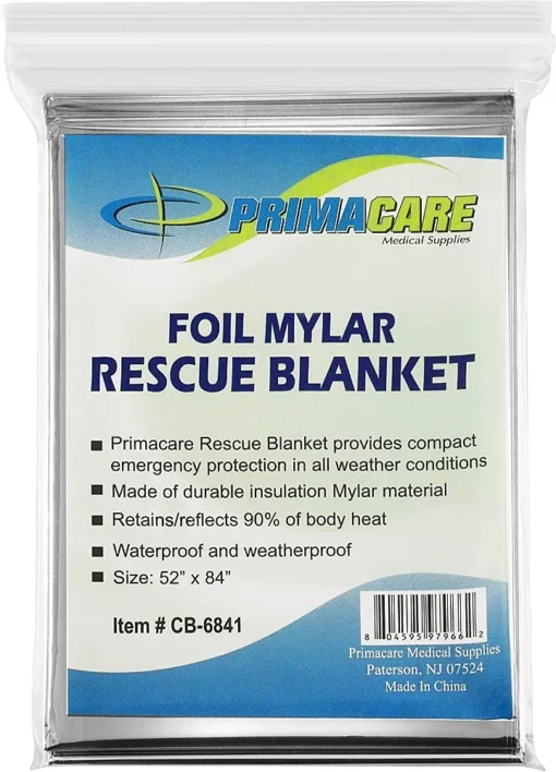 Prima-Care Medical Supplies Foil Mylar Rescue Blanket -Outlet Camping Store 81OdqNVd3RL AC SL1500