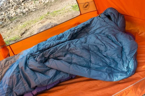 Sierra Designs Night Cap 20 -Outlet Camping Store laid out folded over