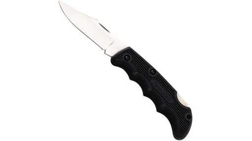 Bear And Son Knives Cushioned Grip Lockback Folding Knife -Outlet Camping Store opplanet bear and son knives cushioned grip lockback folding knife 3in high carbon stainless steel black kraton handle 445 main