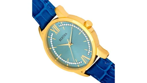 Bertha Prudence Leather-Band Watch - Womens -Outlet Camping Store opplanet bertha prudence leather band watch womens light blue blue one size bthbs1402 av 2