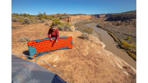 Big Agnes Rapide SL Insulated Sleeping Pad -Outlet Camping Store opplanet big agnes rapide sl insulated sleeping pad orange wide regular prsliwr22 av 3