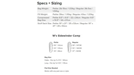 Big Agnes Sidewinder Camp 20 FireLine Sleeping Bag - Women's -Outlet Camping Store opplanet big agnes sidewinder camp 35 fireline sleeping bag womens plum lavender regular bwswc35r21 av 5