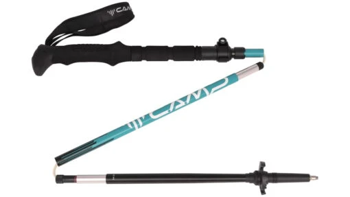 C.A.M.P. Megasonic Trekking Poles -Outlet Camping Store opplanet c a m p megasonic trekking poles black aqua 3350 m