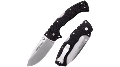 Cold Steel 4 Max Scout Folding Knife -Outlet Camping Store opplanet cold steel 4 max scout folding knife 4in aus10a drop point blade black long griv ex handle 62rq main