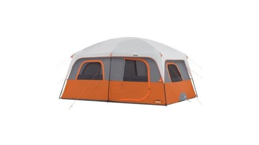 Core Equipment 10 Person Straight Wall Cabin Tent -Outlet Camping Store opplanet core equipment 10 person straight wall cabin tent orange gray 14 x 10 ft 40034 main