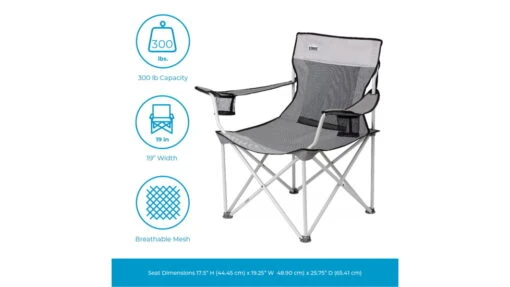 Core Equipment Mesh Quad Chair -Outlet Camping Store opplanet core equipment mesh quad chair grey 40138 av 1