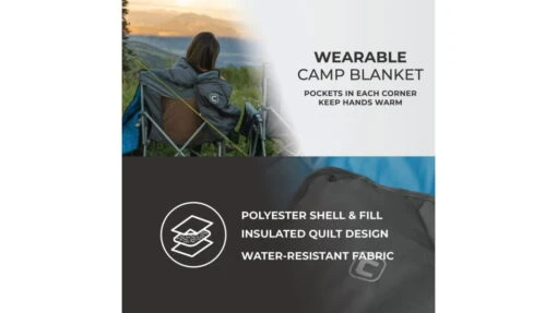 Core Equipment Wearable Camp Blanket -Outlet Camping Store opplanet core equipment wearable camp blanket grey 40211 av 2