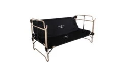 2XL Disc-O-Bed Cot System W/ 2 Side Organizers -Outlet Camping Store opplanet disc o bed disc o bed cot with 2 side organiziers black 2xl 30507bo av 1