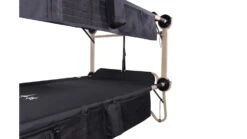 2XL Disc-O-Bed Cot System W/ 2 Side Organizers -Outlet Camping Store opplanet disc o bed disc o bed cot with 2 side organiziers black 2xl 30507bo av 3