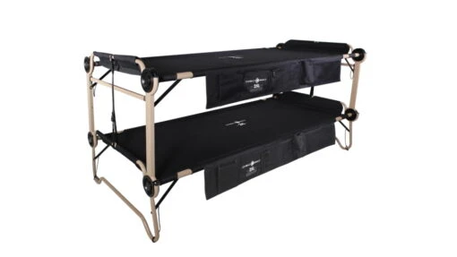 2XL Disc-O-Bed Cot System W/ 2 Side Organizers -Outlet Camping Store opplanet disc o bed disc o bed cot with 2 side organiziers black 2xl 30507bo main