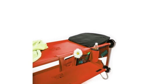 Disc-O-Bed Kid-O-Bunk Sleeping Cots With Organizers -Outlet Camping Store opplanet disc o bed kid o bunk sleeping cots w 2 side organizers red 30405bo av 6