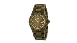 Earth Wood Gila Bracelet Watch W/Magnified Date -Outlet Camping Store opplanet earth gila watch olive wooden case ethew3304 main