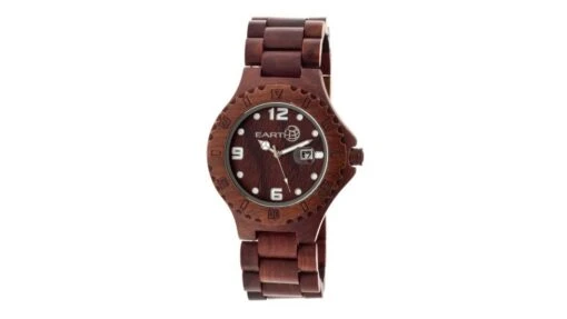 Earth Wood Raywood Bracelet Watch W/Date -Outlet Camping Store opplanet earth raywood unisex watch ethew1703 main