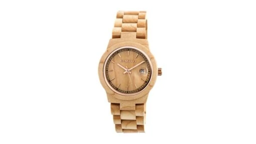 Earth Wood Biscayne Bracelet Watches W/Date -Outlet Camping Store opplanet earth wood biscayne wood bracelet watch w date ethew4201 main