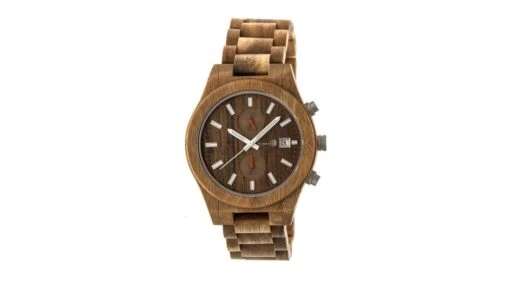 Earth Wood Castillo Bracelet Watch W/Date -Outlet Camping Store opplanet earth wood bracelet watch w date ethew5104 main