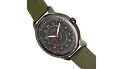 Elevon Gauge Leather-Band Watch - Mens -Outlet Camping Store opplanet elevon gauge leather band watch mens charcoal olive one size ele122 5 av 2