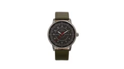 Elevon Gauge Leather-Band Watch - Mens -Outlet Camping Store opplanet elevon gauge leather band watch mens charcoal olive one size ele122 5 main