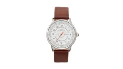 Elevon Gauge Leather-Band Watch - Mens -Outlet Camping Store opplanet elevon gauge leather band watch mens white dark brown one size ele122 1 main