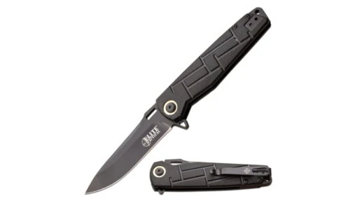 Elite Tactical Readiness Spring Assisted Knives -Outlet Camping Store opplanet elite tactical readiness spring assisted knife 3 5 in 8cr13 stainless steel drop point not serrated black et a001bk main