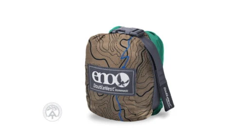 Eno DoubleNest Print Giving Back Hammocks -Outlet Camping Store opplanet eno doublenest print giving back hammocks topo atc emerald one size z atc dnp av 1