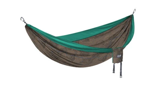 Eno DoubleNest Print Giving Back Hammocks -Outlet Camping Store opplanet eno doublenest print giving back hammocks topo atc emerald one size z atc dnp main