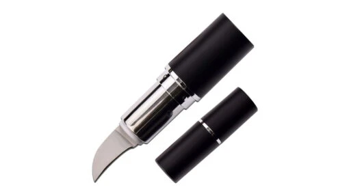 Femme Fatale Lipstick Fixed Blade Knives -Outlet Camping Store opplanet femme fatale lipstick fixed blade knife 1 in 3cr13 stainless steel stainless steel drop point black ff 273bk main