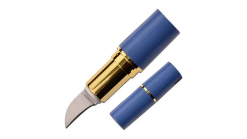 Femme Fatale Lipstick Fixed Blade Knives -Outlet Camping Store opplanet femme fatale lipstick fixed blade knife 1 in 3cr13 stainless steel stainless steel drop point blue ff 273bl main