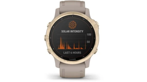 Garmin Fenix 6S Pro Solar Watch -Outlet Camping Store opplanet garmin fenix 6s pro solar watch light gold w light sand band 010 02409 10 av 4