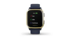 Garmin Venu SQ GPS Smartwatch - Music Edition -Outlet Camping Store opplanet garmin venu sq gps smartwatch music edition light gold aluminum bezel with navy case and silicone band 010 02426 02 av 1