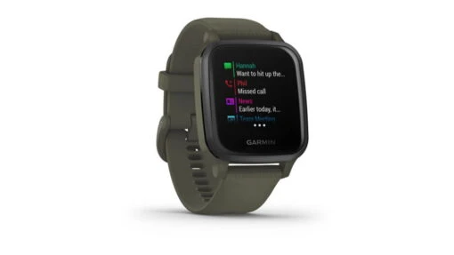 Garmin Venu SQ GPS Smartwatch - Music Edition -Outlet Camping Store opplanet garmin venu sq gps smartwatch music edition slate aluminum bezel with moss case and silicone band 010 02426 03 av 2