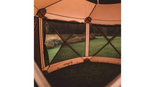 Gazelle G6 Deluxe 6-Sided Portable Gazebo Pop-Up Hub Screen Tent -Outlet Camping Store opplanet gazelle g6 deluxe 6 sided portable gazebo pop up hub screen tent badlands brown 8 person gg610br av 10