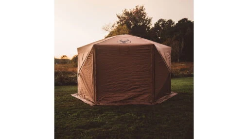 Gazelle G6 Deluxe 6-Sided Portable Gazebo Pop-Up Hub Screen Tent -Outlet Camping Store opplanet gazelle g6 deluxe 6 sided portable gazebo pop up hub screen tent badlands brown 8 person gg610br av 12