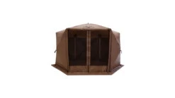 Gazelle G6 Deluxe 6-Sided Portable Gazebo Pop-Up Hub Screen Tent -Outlet Camping Store opplanet gazelle g6 deluxe 6 sided portable gazebo pop up hub screen tent badlands brown 8 person gg610br av 2