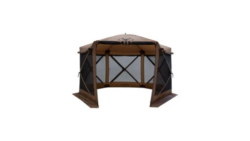 Gazelle G6 Deluxe 6-Sided Portable Gazebo Pop-Up Hub Screen Tent -Outlet Camping Store opplanet gazelle g6 deluxe 6 sided portable gazebo pop up hub screen tent badlands brown 8 person gg610br main