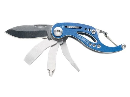 Gerber Curve -Outlet Camping Store opplanet gerber curve multifunction keychain tool blue clam pack main