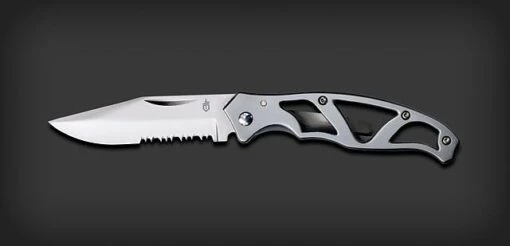 Gerber Paraframe Mini -Outlet Camping Store opplanet gerber paraframe mini stainless serrated folding clip knife clam 22 48484