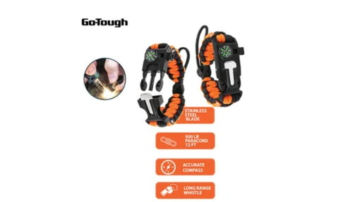 Go-Tough 7 Piece Camping Gift Set - Multi-Tool, Head Lamp, Tent Lamp, Bag, Fork/Spoon/Knife, Armband, Watch -Outlet Camping Store opplanet go tough 7 piece camping gift set multi multi tool head lamp tent lamp bag fork spoon knife armband watch multicolor small gt7001 av 6