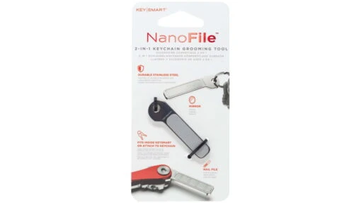 KeySmart NanoFile 2-in-1 Keychain Grooming Tool -Outlet Camping Store opplanet keysmart keysmart nanofile 2 in 1 keychain grooming tool stainless ks112 ss av 3