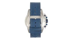 Morphic M81 Series Chronograph Leather-Band Watch W/Date -Outlet Camping Store opplanet morphic m81 series chronograph leather band watch w date blue silver mens mph8102 av 1