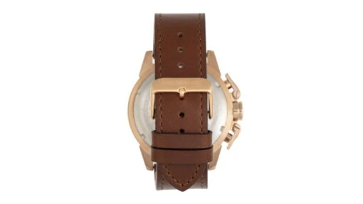 Morphic M81 Series Chronograph Leather-Band Watch W/Date -Outlet Camping Store opplanet morphic m81 series chronograph leather band watch w date brown rose gold mens mph8104 av 1