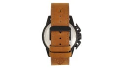 Morphic M81 Series Chronograph Leather-Band Watch W/Date -Outlet Camping Store opplanet morphic m81 series chronograph leather band watch w date camel black mens mph8106 av 1