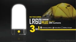 Nitecore LR60 HIGH CRI LED USB Rechargeable Camping Lantern -Outlet Camping Store opplanet nitecore lr60 280 lumen usb rechargeable led camping lantern black 6952506406654 av 1