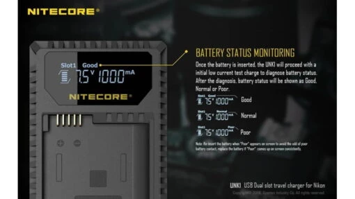 Nitecore UNK1 Nikon Camera Battery Charger -Outlet Camping Store opplanet nitecore unk1 nikon camera battery charger for en el14 en el14a and en el15 batteries black 6952506491780 av 4