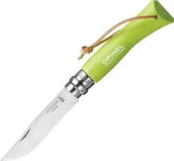 Opinel No. 7 Folding Knife -Outlet Camping Store opplanet opinel trekking no 7 green folding knife 3in stainless steel green dyed wood handle op01442 main