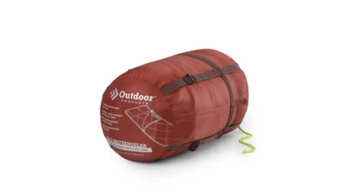 Outdoor Products 40F Extra Large Sleeping Bag With Pillow -Outlet Camping Store opplanet outdoor products 40f extra large sleeping bag w pillow orange maroon 50034 av 7