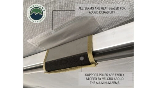 Overland Vehicle Systems Nomadic 270 Driver Roof Top Awning -Outlet Camping Store opplanet overland vehicle systems nomadic 270 driver roof top awning w bracket kit and extended poles 19519908 av 11