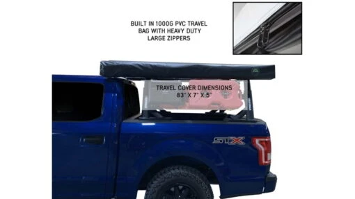 Overland Vehicle Systems Nomadic 270 LT Awning - Driver Side -Outlet Camping Store opplanet overland vehicle systems nomadic 270 lt awning driver side dark gray cover with black cover universal 19559907 usage 6