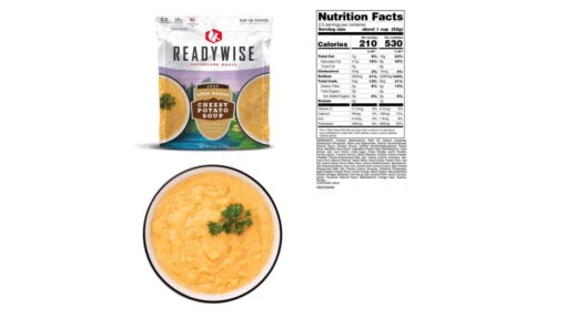 ReadyWise Open Range Cheesy Potato Soup -Outlet Camping Store opplanet readywise 6 ct case open range cheesy potato soup white 8 x 11 25 x 9 75 rw05 010 av 2