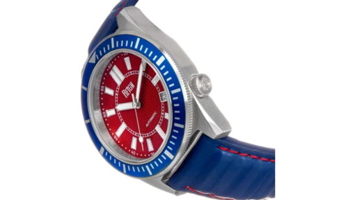 Reign Francis Leather-Band Watch W/Date -Outlet Camping Store opplanet reign francis leather band watch w date blue red one size reirn6306 av 2