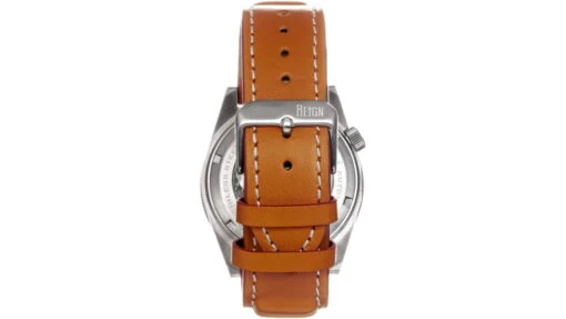 Reign Francis Leather-Band Watch W/Date -Outlet Camping Store opplanet reign francis leather band watch w date brown blue one size reirn6304 av 1